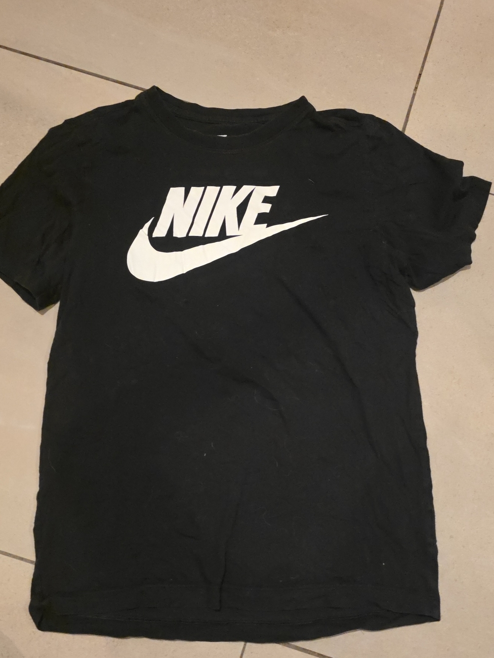 Nike Black Short Sleeve Tee with White Logo